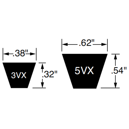 Bando 3556 mm Outside Length, 10 mm Top Width, 1 Ribs 3VX1400